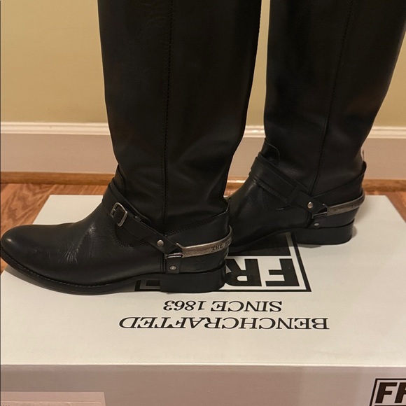 Frye Black Leather Heeled Boots - Picture 5 of 10